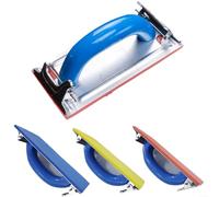 Hand Sander with Comfortable Grip and Metal Clips, 180x85mm Sandpaper Holder for Drywall, Wood, Metal Polishing and Grinding, Plastic Foam Abrasive Tool for Woodworking and Wall Sanding Tasks(B)