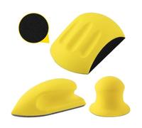 Hand Sanding Pad Block,Zliger 3 pcs Hook and Loop Hand Sanding Pad Block Hand Sanding Pad Blocks Hand Polishing Block with Hook and Loop Disc Hand Sanding Block