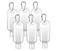 Hand Sanitiser Bottle with Clip x6 GENERISE 50ml Refillable Hand Sanitizer Bottles with Flip Top Lid & Hook Carabiner