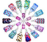 Hand Sanitizer Holders, Shynek 40pcs Empty Travel Size Bottle and Keychain Holders Set, 20pcs Flip Cap Reusable Bottles, 20pcs Reusable Bottles Keychain Carriers for Hand Sanitizer