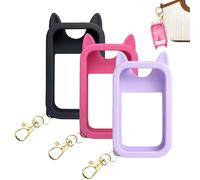 Hand Sanitizer Silicone Protective Case with Keychain,for Hand Sanitiser Spray Mist,Mini Travel Size,Power Mist Formula,Does not contain hand sanitiser; this is an accessory made from silicone