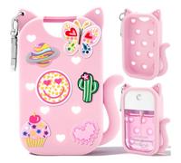 Hand Sanitizer Spray Case for Touchland Silicone Case Keychian for 1 FL OZ Hand Sanitizer Holder Spray Keychain Holder Cute Cat Design Cases with Charms Compatible With Touch Land Mist Accessory B
