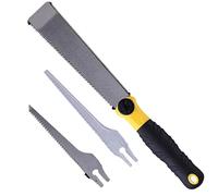 Hand Saw 3 Pack Japanese Saws for Woodworking Tools Pull Saw Double Edged Hand Saw for Wood Small Saw with 3 Exchangeable Blades Hacksaw for Metal Cutting Wood Working Carpenters Tools