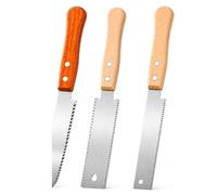 Hand Saw 3 Pack Japanese Woodworking Tools Set with Double Edged SK5, Compact Hand Saw for Wood Control Flat Head and Pointed Head Blades, Pull Cut Wood Saw for Joinery DIY Carpentry