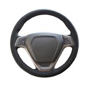Hand Sew Car Steering Wheel Cover Cow Leather Wrap Braid On The For Chery For Tiggo 3 2011 2012 2013-2018(Brown Thread)