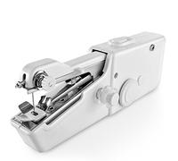 Hand Sewing Machine Mini Portable Practical Electric Home Fabric Stitch Tool for Fast Easy Repair DIY Clothes at Home or Travel Use with Threads Needles Accessories