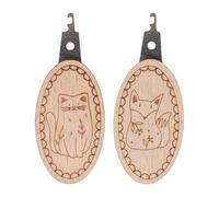 Hand Sewing Needles - 2 x Set of Tools, Easy to Use Quilting Embroidery Animal Pattern | for Mom, Grandpa, Husband, Grandma, Wife, Beech Wood Carved, for Thread, Aces