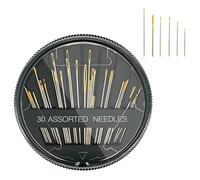 Hand Sewing Needles 30 Pcs,Handle Sewing Needle Set,Stainless Steel Sharp Point for Assorted Sizes Embroidery Mending Craft Sew Case