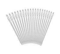 20pcs Big Eye Sewing Needle Silver Large Round Eye Blunt Knitter Quilting Needles for Sewing Embroidery 52mm Length