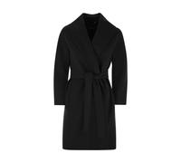 Hand-sewn Double-woven Pure Wool Midi Coat - female - Max Mara - Belted Coats - Black - M - Coats M