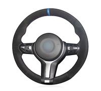 Hand Sewn Steering Wheel Black Faux Suede Car Steering Wheel Cover for BMW (M Sport) 4 Series 428i F32 F33 F36 2013-2019 5 Series F10 F11 F07 2013-2017
