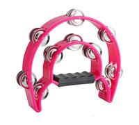 Hand Shaker Tambourine Musical Instrument with Stainless Steel Bells and ABS Frame for Adults Classroom Permanent Shake Toll