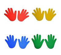 Hand Shaped Mat 8pcs Sensory Pathway Floor Decal Exercise Limb Coordination Integration Toy for Children Kids