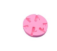 Hand Shaped Silicone Mould 6.5cm Round Multi-Cavity Fondant Cake | Six distinct hand cavities on a 6.5cm round base made from flexible silicone for detailed crafting