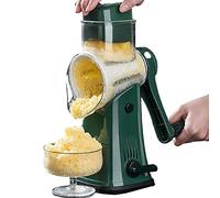 Hand Shaved Ice Machine - Household Small Manual Ice Crusher Ice Breaker, Multifunctional Vegetable Roller Slicer,Green