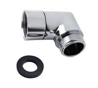 Hand Shower Adapter 90 Degree, Shower Hose Adapter, Joint Piece Shower Head, Angle Piece for Hand Shower, Swivel Shower Head Adapter, Adapter for Shower Hose, with Rubber Seal (Silver)