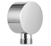 Hand Shower For Elbow Wall, Connection Threaded G 1/2 Standard, Elbow Supply Wall-Mounted, Shower Handheld Round, Sturdy Brass Connector Hose Shower