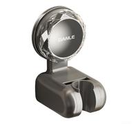 Hand Shower Holder Suction Cup No Drill Angle Adjustable 360 Degree Rotation Shower Head Bracket for 18-23mm Rail ABS Plastic Wall Mount(Gunmetal Gray)