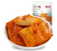 Hand shredded dried tofu, spicy gluten, ready to eat spicy dried bean curd, leisure vegetarian food, homemade spicy latiao snacks, Chinese specialties (Dried bean curd 185g,1 bags)
