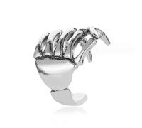 Hand Skeleton Ear Cuff Earrings for Women Fashion Punk Bones of Hand Non-Piercing Cuff Earrings Party Accessories, Zinc, No Gemstone