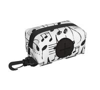Hand Sketch Musical Notes,Holder Portable Garbage Bag Dispenser Dog Poop Bag