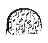 Hand Sketch Musical NotesSmall Makeup Sanitary Napkin Storage Bag,Women's Cosmetic Coin Purse