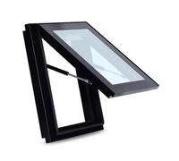 Hand Skylights, Roof Windows, Sloped Flat Roof Access Hatch Door, Viewing Aluminium Window For Attic/Sunroom, Basement Daylighting Window, Tempered Glass Egress Well Cover(2.95x2.62ft/90x80cm)