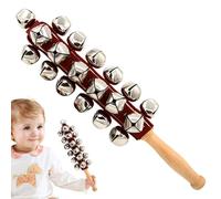 Hand Sleigh Bells - Wooden Handled Bells for Early Education for Children - 25 Piece Set for Learning Music, Percussion and Education Materials