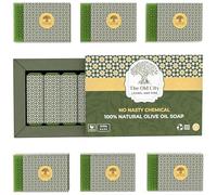 Hand Soap Bar - 100% Natural, Antibacterial & Moisturizing - Handmade with Olive & Laurel Oils - No Sulfates - 6x100 g (Lavender)