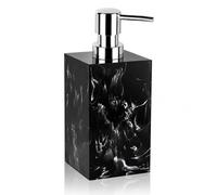 Hand Soap Dispenser, 14 oz Countertop Hand Lotion Pump Bottles, Lotion Container, Refillable Liquid Hand Soap Jar, Resin Shower Dispensers for Bathroom, Kitchen, Black Marble