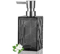 Hand Soap Dispenser, Clear Acrylic Plastic Liquid Pump Bottles Refillable Lotion Dispenser for Bathroom Decor Kitchen College Dorm, Grey