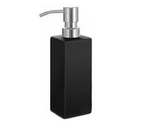 Hand Soap Dispenser with, Hand Soap Lotion Dispenser 12 oz Glass Leak-Proof Multicolor With 2 Pump Heads(Black+2 Silver Pumps)