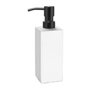Hand Soap Dispenser with, Hand Soap Lotion Dispenser 12 oz Glass Leak-Proof Multicolor With 2 Pump Heads(White+2 Black Pumps)