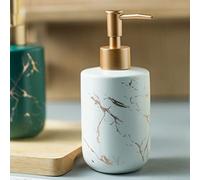 Hand Soap Dispenser With Marbling For Kitchen, Ceramic Christmas Soap Dispenser For Bathroom, Shower, White, 300ML.