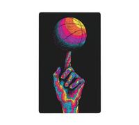 Hand Spinning A Basketball On Finger Single Toggle Blank Wall Plate Light Switch Cover Decorative 1 Gang for Kitchen Room Bathroom Size 11.4x7cm