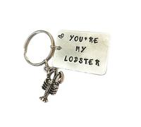 Hand Stamped Keyring You're My Lobster Aluminium Key Ring Handmade