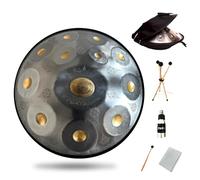Hand Steel Tongue Drum Disc Traditional Zen Musical Instrument Hand Forged 9-12 Scales Available In A Variety Of Color Matching Tones Accurate ±5 Or Less Deep Quenching R,Silver,12 Tone