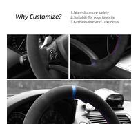 Hand Stitch Alcantara Steering Wheel Cover Compatible with BMW 1 SERIES/3 SERIES/ X1