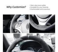 Hand Stitch Alcantara Steering Wheel Cover Compatible with BMW M3 E90 E92 E93 2008-2013