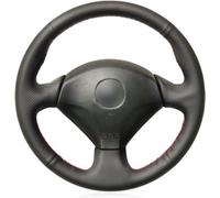 Hand-Stitched Black Leather Car Steering Wheel Cover, for Acura RSX Type-S DIY Breathable Covers Protect the steering wheel