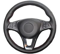 Hand-stitched Black Leather Car Steering Wheel Cover, for Benz for Vito III (W447) 2015-2020 DIY Breathable Steering Wheel Covers