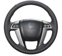 Hand-Stitched Black Leather Car Steering Wheel Cover, for Honda Accord 8 2008-2012 Pilot 2009-2015 Odyssey 2011-2017 Crosstour 2012 DIY Breathable Covers Protect the steering wheel