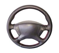 Hand-Stitched Car Accessories Black Artificial Leather Braid Car Steering Wheel Cover For Toyota For Avensis 2003-2007 Auto Accessories Styling(8-White)