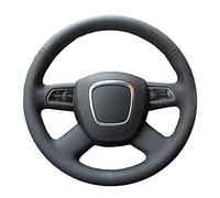 Hand-Stitched Car Artificial Leather Steering Wheel Cover For Audi A4 B7 B8 A6 C6 2004-2011 Q5 2008-2012 Q7(7-Light Blue)