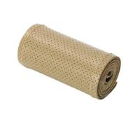 Hand Stitched Car Steering Wheel Cover Fit 36cm/38cm/40cm, Faux Leather Breathable Anti-Slip Universal Protective Wrap, Full Surround Perforated(Cream L)