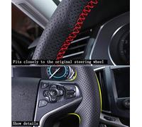 Hand-stitched Car Steering Wheel Cover For VW For Passat B6 For Golf 5 Mk5 For Jetta 5 Mk5 For Tiguan 2007-2011 wheel hubs(Orange)