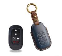 Hand-Stitched Key Case for Honda Accord Civic 2025-2022 Hand-Stitched | for crazy horse leather, develops unique patina, soft grip, fits 2025-2022 models, elegant look(Blue)
