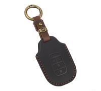 Hand-Stitched Key Case for Honda Accord Civic 2025-2022 Hand-Stitched | for crazy horse leather, develops unique patina, soft grip, fits 2025-2022 models, elegant look(Black)