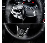 Hand-Stitched Non-slip Black Artificial Leather Car Steering Wheel Cover For VW For Golf 8 2020 For Atlas 2021(7-Light Blue)