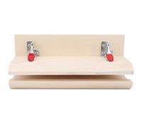 Hand - Stitched Wooden Leathercraft Table Clamp, Leather Sewing Clamp Tool with Adjustable Stainless Steel Handle, Arc - Edge Beech Wood Clamp for DIY Craft and Lacing